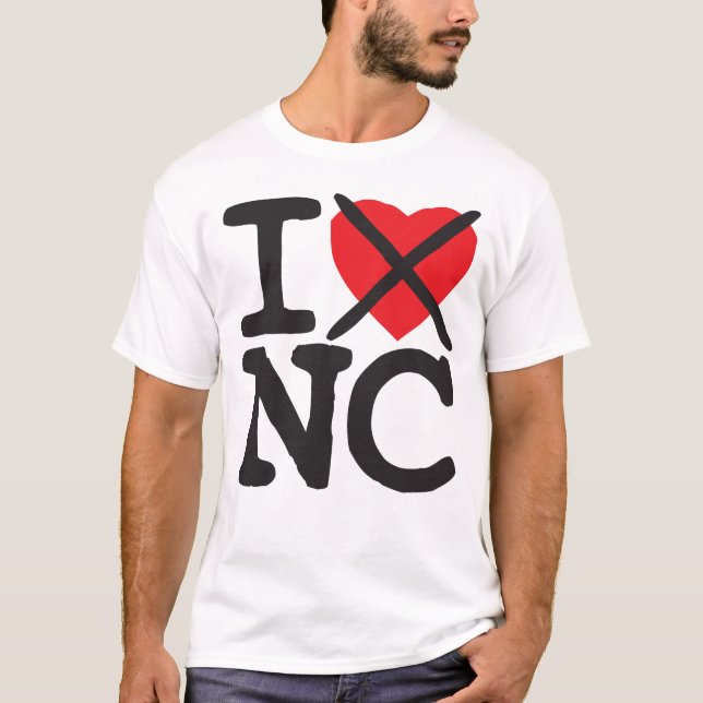 Jag hatar NC - North Carolina T-shirt (Framsida)