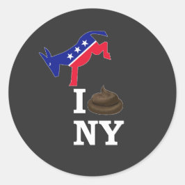 jag hatar new york runt klistermärke