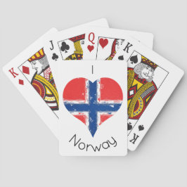 Jag hatar Norge som tryckte ner Flagga. Casinokort