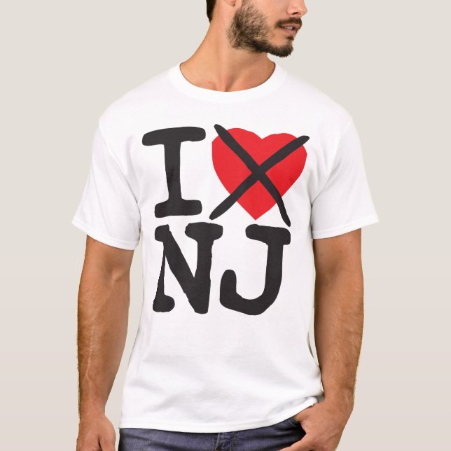 Jag hatar ny NJ - - jerseyen Tee Shirt (Framsida)