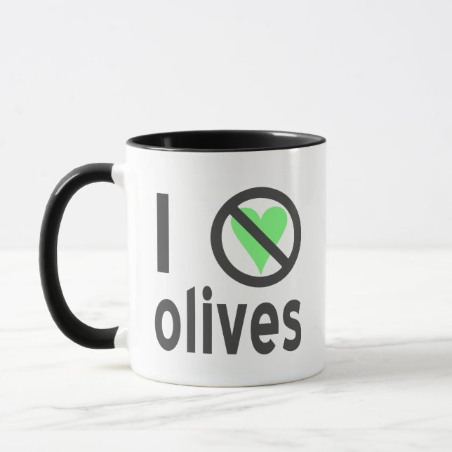 Jag hatar oliver Inget kärlek Mugg (Vänster)