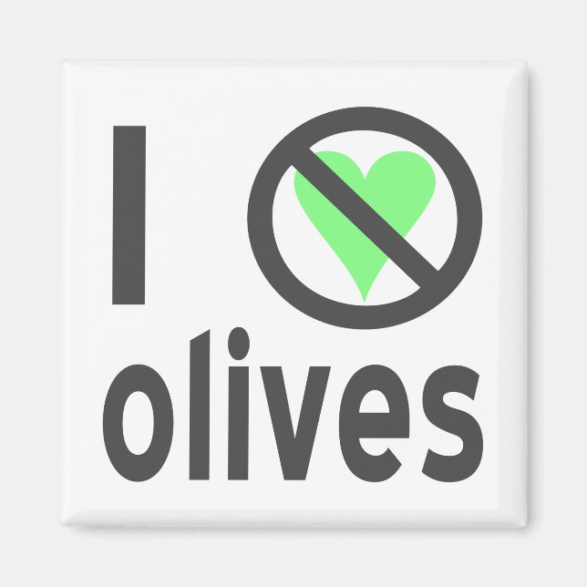 Jag hatar oliver (svarta) magnet (Framsidan)