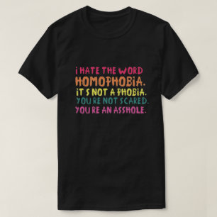 Jag hatar ordhomophobiaen… tee shirt