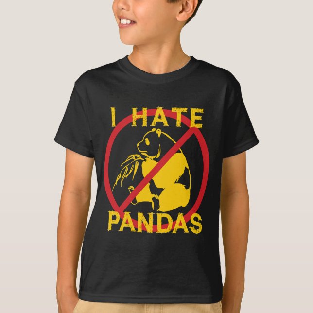 Jag hatar Pandas T Shirt (Framsida)
