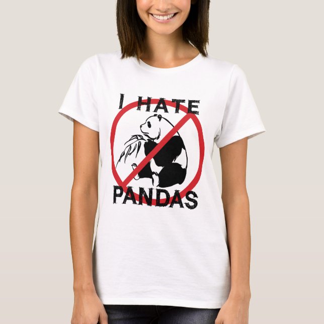 Jag hatar Pandas Tee Shirt (Framsida)