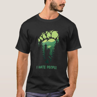 Jag hatar People Camping Älskare Bigfoot T Shirt