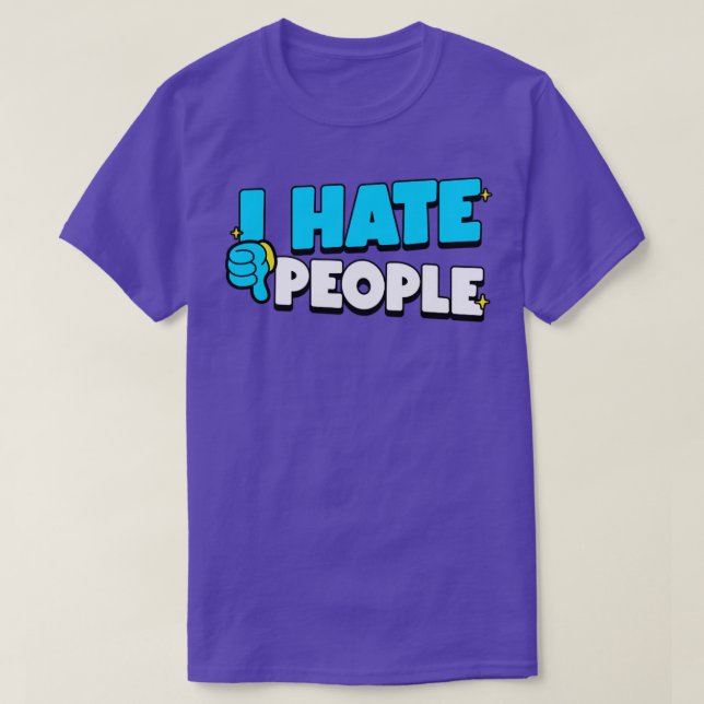 Jag hatar People Retro T Shirt (Design framsida)