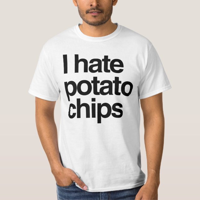 Jag hatar potatis chip tee shirt (Framsida)