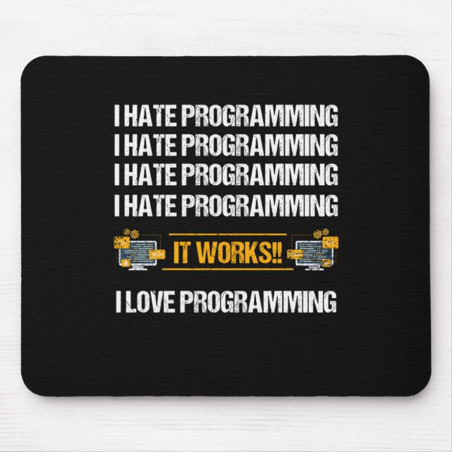 Jag hatar programmeringsprogrammerare Developer Co Musmatta (Framsidan)
