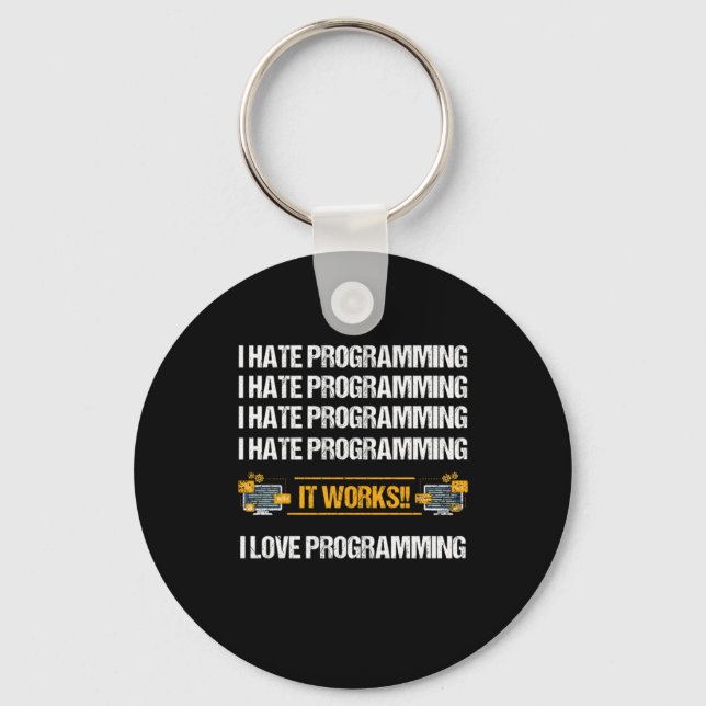 Jag hatar programmeringsprogrammerare Developer Co Nyckelring (Framsida)