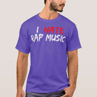 Jag hatar Rap Music - White Red T Shirt