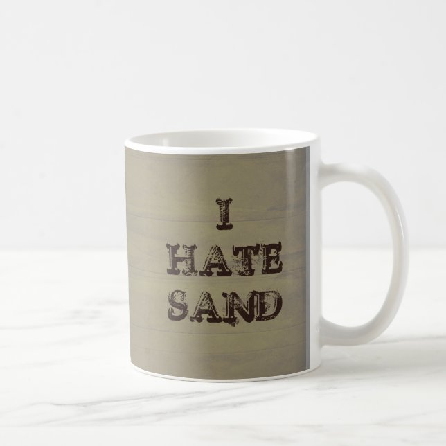JAG HATAR rolig militär för SAND Kaffemugg (Höger)