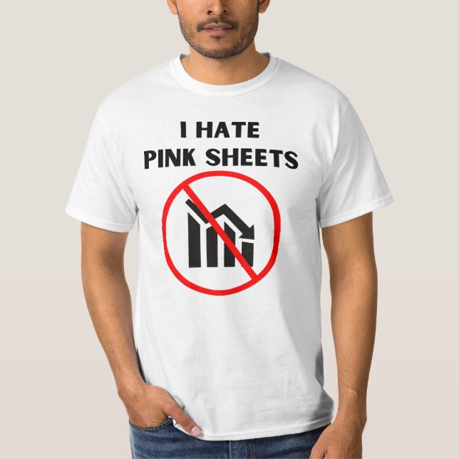 Jag hatar rosa lakan t shirt (Framsida)