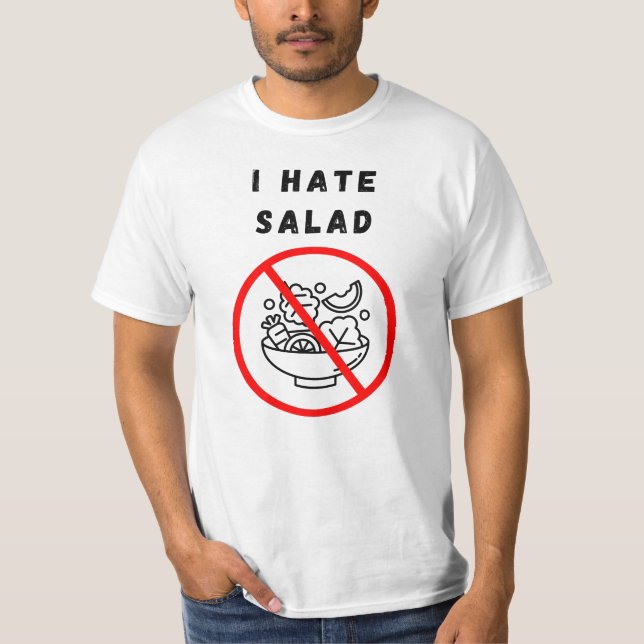 Jag hatar sallad t shirt (Framsida)