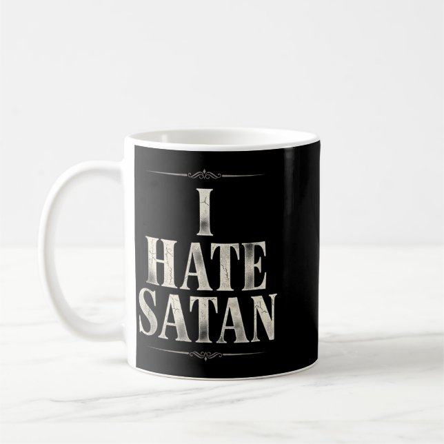 Jag hatar Satan Kaffemugg (Vänster)