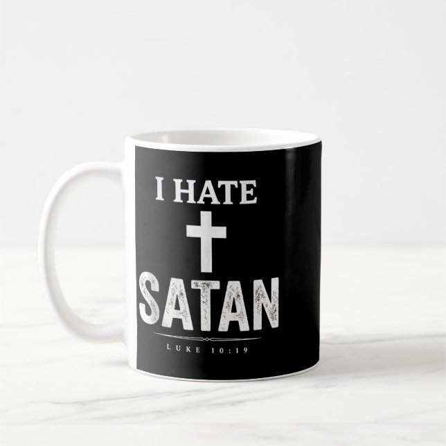 Jag hatar Satan Kaffemugg (Vänster)