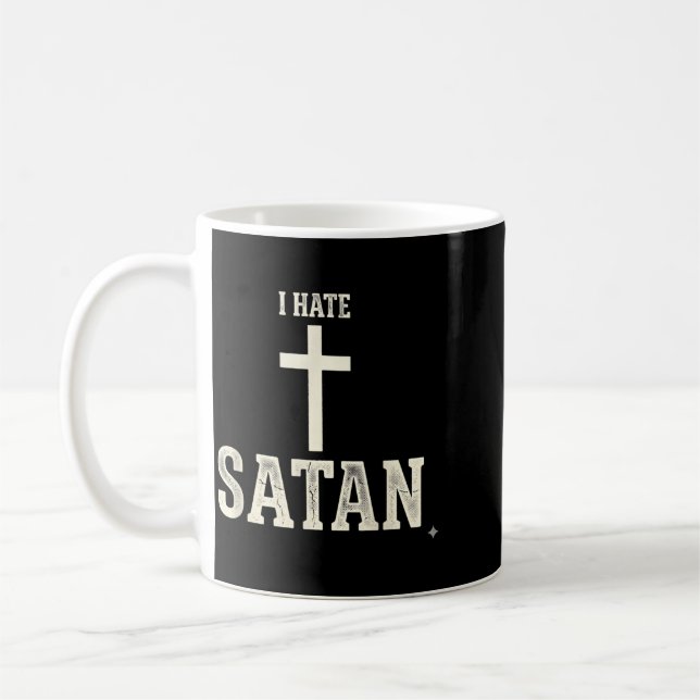 Jag hatar Satan Kaffemugg (Vänster)