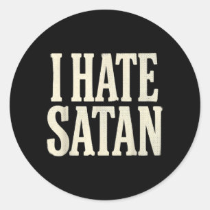 Jag hatar Satan Runt Klistermärke