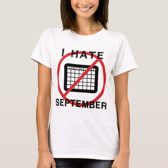Jag hatar september t shirt (Framsida)