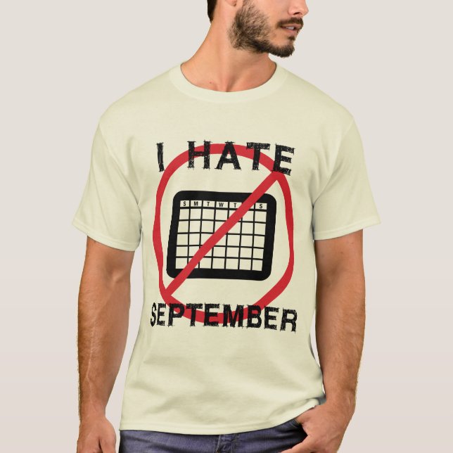 Jag hatar september t shirt (Framsida)