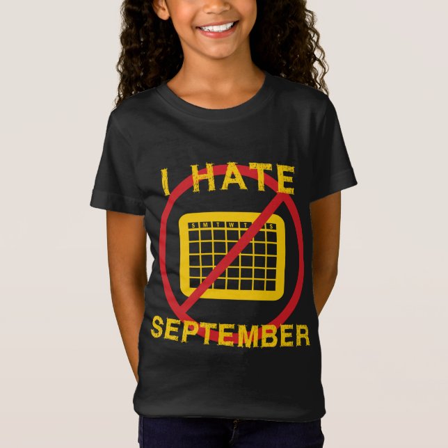 Jag hatar september t shirt (Framsida)