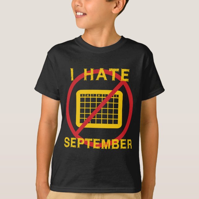 Jag hatar september t shirt (Framsida)