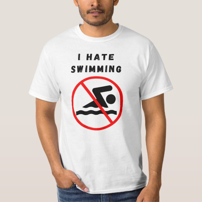 Jag hatar simning t shirt (Framsida)