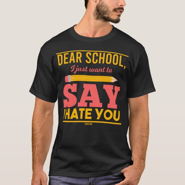 Jag hatar skolan t shirt (Framsida)