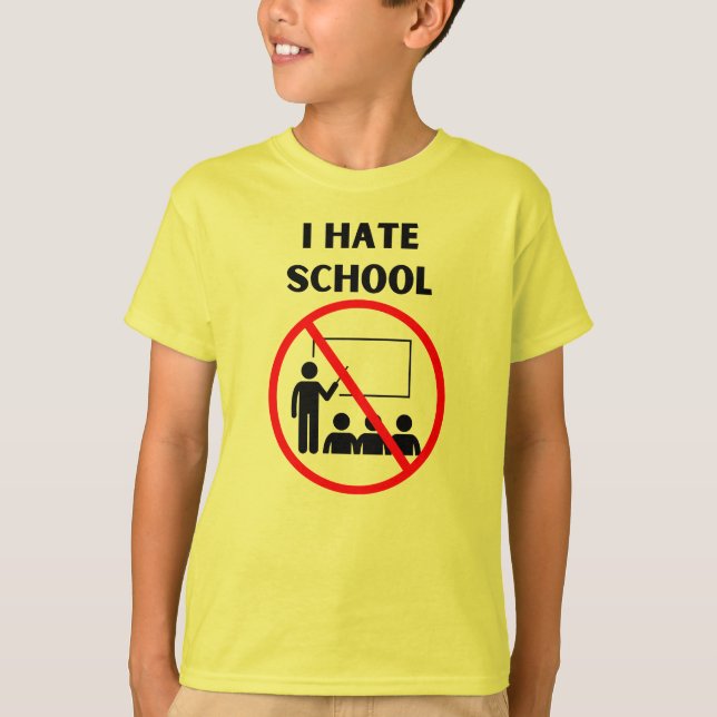 Jag hatar skolan t shirt (Framsida)
