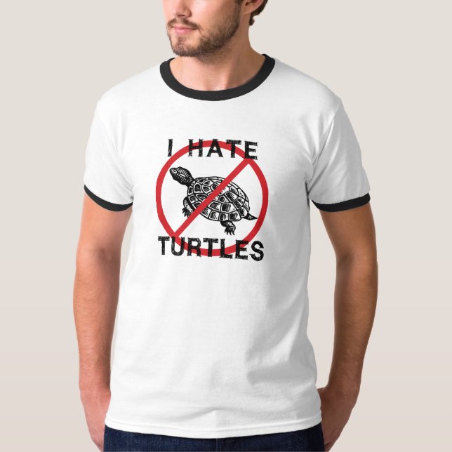 Jag hatar sköldpaddor t-shirt (Framsida)