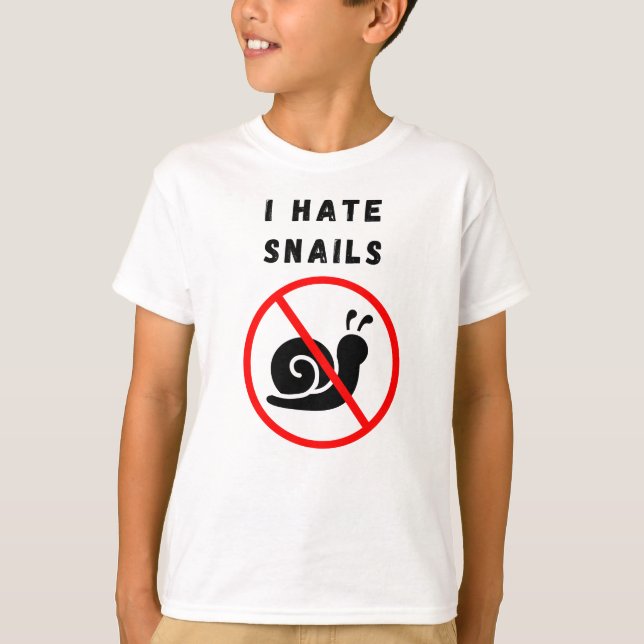 Jag hatar snigel t shirt (Framsida)