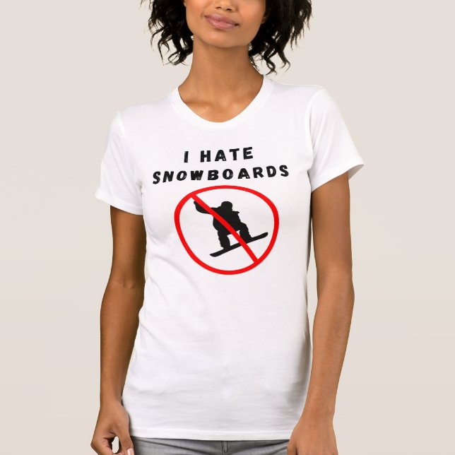 Jag hatar snowboardar t shirt (Framsida)