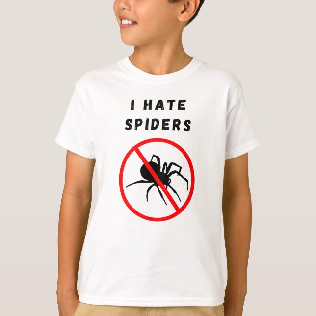 Jag hatar spindlar t shirt (Framsida)