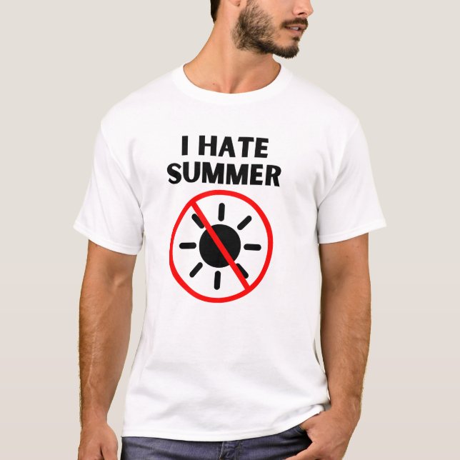 Jag hatar Summer T Shirt (Framsida)