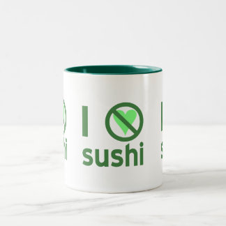 Jag hatar sushi, ingen kärlek Två-Tonad mugg