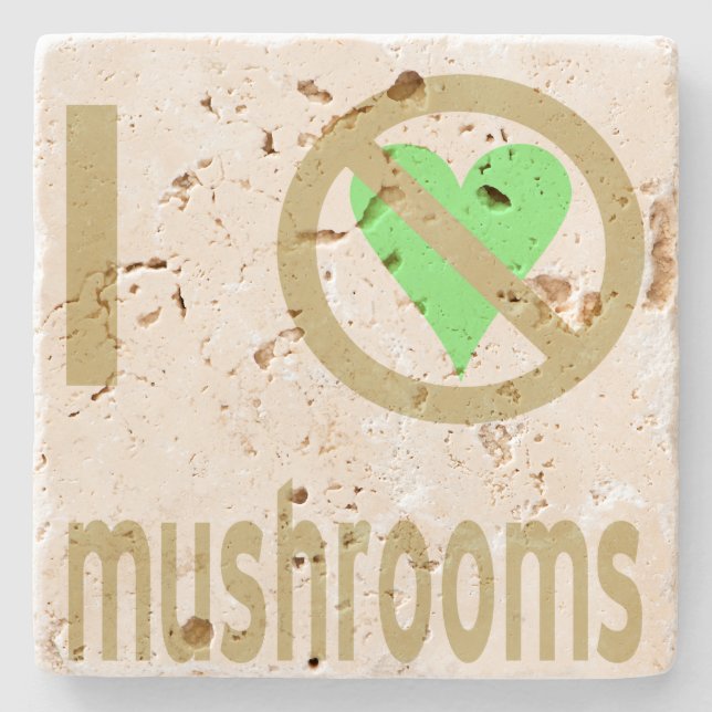 Jag hatar svamp ingen kärlek stenunderlägg (Framsidan)