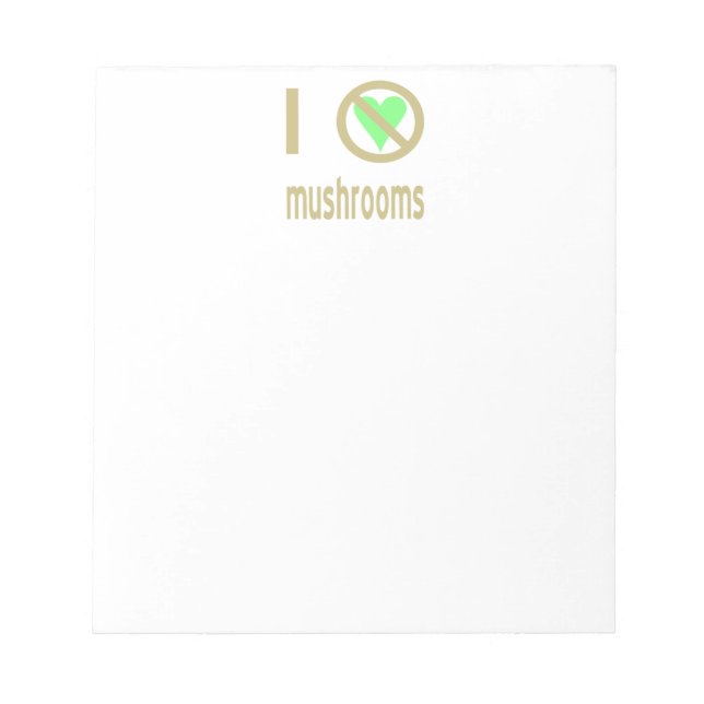 Jag hatar svampar anteckningsblock (Framsida)