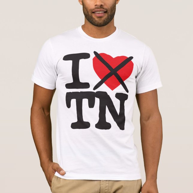 Jag hatar TN - Tennessee T Shirt (Framsida)