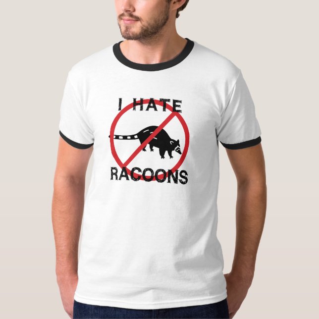 Jag hatar tvättbjörnar tee shirt (Framsida)