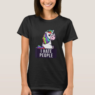 Jag hatar Unicorn Unicorns Rainbow Mag T Shirt