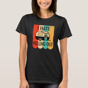 Jag hatar utslaktning av camping Retro Camper Humo T Shirt