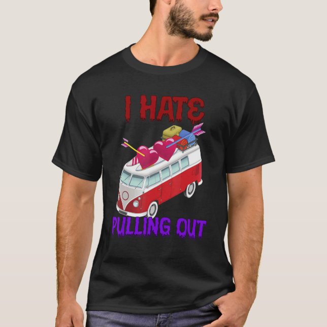 Jag hatar utslaktning av Camping Sarcastic Humor T Shirt (Framsida)