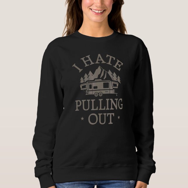 Jag hatar utslaktning av camping Trailer Lastbil p T Shirt (Framsida)