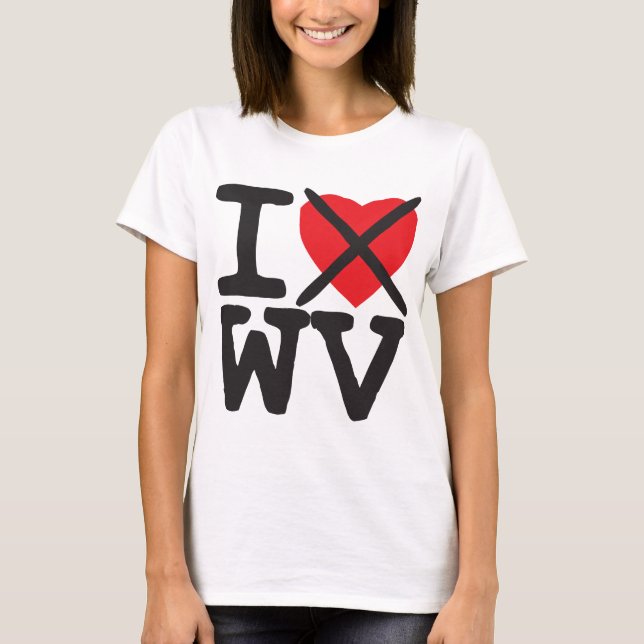 Jag hatar WV - West Virginia T Shirt (Framsida)