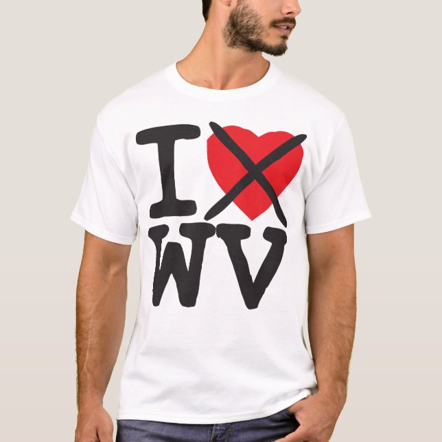 Jag hatar WV - West Virginia Tee Shirt (Framsida)