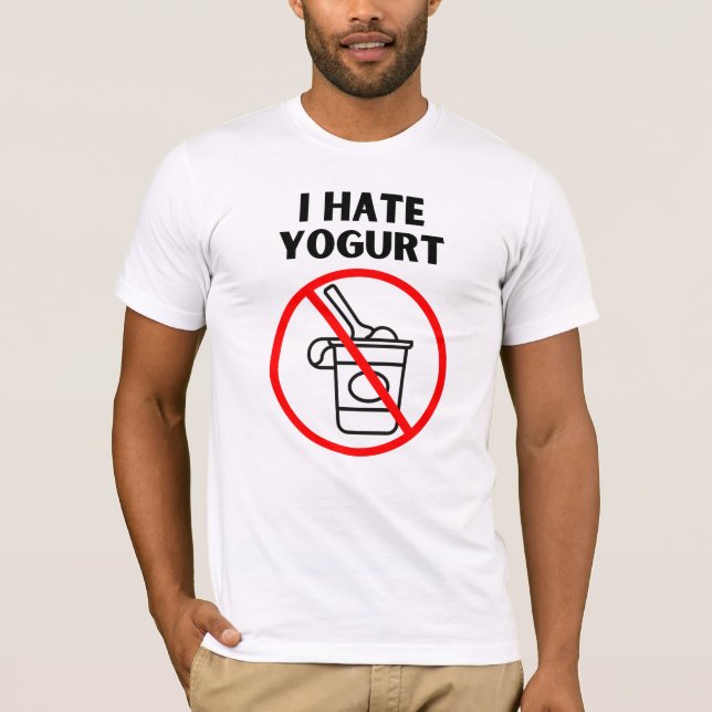 Jag hatar yoghurt t shirt (Framsida)