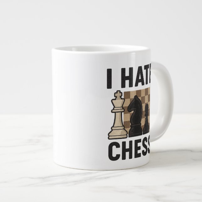 Jag Hate Chess Jumbo Mugg (Framsida höger)