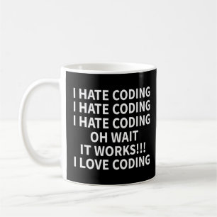 Jag Hate Coding Funny I Developer IT Idea Kaffemugg