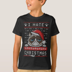 Jag Hate Julafton-Arg-cat Ugly Julsötare T Shirt