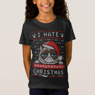 Jag Hate Julafton-Arg-cat Ugly Julsötare T Shirt